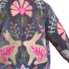 12 Lakshmi Jacket. Color gris acero con conejos