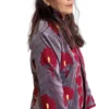 16 Lakshmi Jacket. Color gris con corazones y abanicos