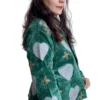 2 Lakshmi Jacket. Color verde pino con corazones