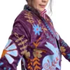 26 Lakshmi Jacket. Color berenjena con conejos
