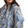 3 Selene Jacket. Color azul acero con gatos