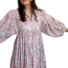 3 Shakti dress, Color rosa con flores