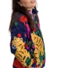 3 Lakshmi Jacket. Color azul marino con tigres de bengala