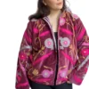 3 Lakshmi Jacket. Color frambuesa con flores
