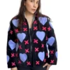 33 Lakshmi Jacket. Color azul marino con corazones