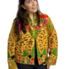 4 Lakshmi Jacket. Color mostaza con tigres de bengala