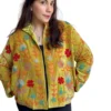 6 Lakshmi Jacket. Color mostaza con flores